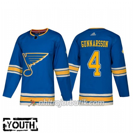 Barn Ishockey St. Louis Blues Tröja Carl Gunnarsson 4 Alternate Adidas 2018-19 Authentic